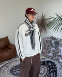 Paz V-neck embroidery sweatshirt