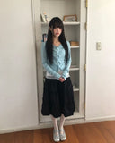 Duhi Twisted Button Long Sleeve Cardigan