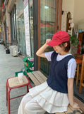 Enges Lace Summer Punching Knit Vest