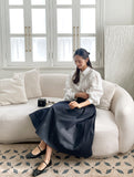 Fayle Denim Pleated Skirt