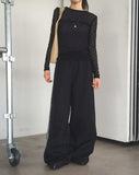 Tashani Two Lines Color Matching Wide Pants