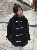 Gaed Wool Duffle Hood Fur Jacket