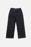 Stone raw wide denim pants