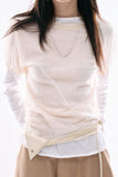 Viola wrinkle see-through T-shirt