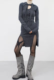 Infio Strap Cardigan + Halter Sleeveless One Piece Set