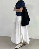 Call banding flare long skirt