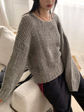 Noah Alpaca Wool Boat Neck Loose Fit Knit