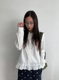 Lancer Round Collar Frill Blouse