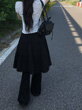 Melville Dot Wrinkle Puff Short Sleeve Blouse