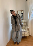 Hiphu Studded Denim Wide Pants