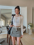 Vintage Fall-Up Cargo Mini Skirt