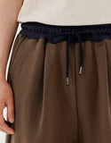 Flash Summer One-Tuck Color Matching Half Pants