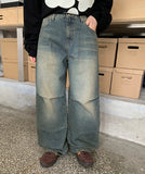 Haneun Parachute Wide Denim Pants