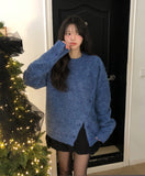 Polup wool slit button knit