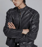 Vintage washing biker jacket