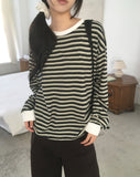 Kiba Stripe Overfit Long Sleeve T-shirt