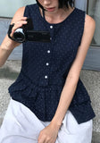 [BAG SET] DOT FRILL SLEEVELESS
