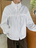 Hootie Ribbon String Crop Wind Jumper