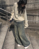 Newsy Washing Wide Denim Pants