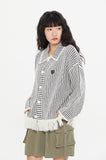 STRIPE WESTERN KNIT CARDIGAN
