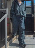 Detro denim wide track pants