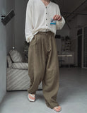 Martin cool linen two-tuck pants