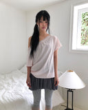 Peku One-Shoulder Short Sleeve T-shirt