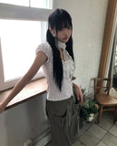 Q's Flower Sleeveless Blouse