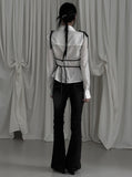 [mnem] layering open-back bustier