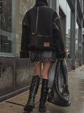 [MADE/UNISEX] double buckle high neck mustang