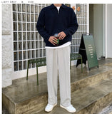 Stan Bijo two-tuck wide slacks