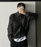 Semi cropped stitch shirt