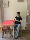 Nare Basic Span Round Short Sleeve Tee