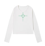 LINE DOTS U-Neck Long Sleeve