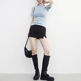 Komon slit short skirt pants