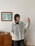Langes Flower See-Through Summer Hood Zip Up