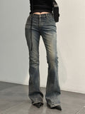 Cut Washing Bootcut Denim