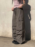 Bruck Nylon Cargo Wide Banding Pants
