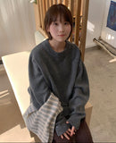 [Unisex] Menfer Wool Button Round Knit