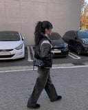 Kochi Leather Varsity Padded Jumper