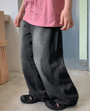 Mimito summer washed wide denim pants