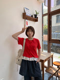 Hyori Frill Dot Sleeveless Cardigan Set