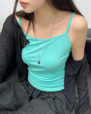 Rain-colored cropped sleeveless
