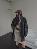 Jerome Single Leather Half Coat