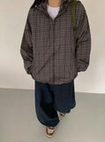[Unisex] Kudalon Check Over Hood Windbreaker