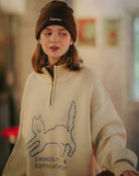 Different Knit Half Zip-up