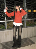 SNAP BUTTON BOOTCUT DENIM