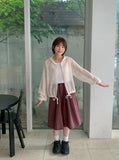 Huuri Summer Punching Hood Zip-up Cardigan