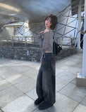 Sone Vintage Washing Wide Denim Pants