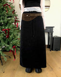 Rubin Corduroy Brushed Long Skirt